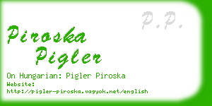 piroska pigler business card